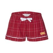 USC Trojans Women's Cardinal Flannel Short